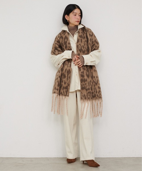 natural couture(ナチュラルクチュール)の「【LARUTA】コーディーニットオーバーサイズシャツ(シャツ/ブラウス・レディース・チャコールグレー/ベージュ/アイボリー・MEDIUM)」の10枚目の写真