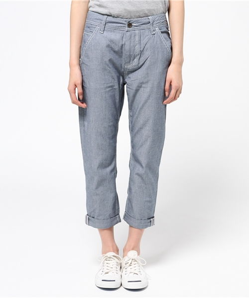 LBC（エルビーシー）の「コットンシャンブレーストライプパンツ（その他パンツ・レディース・ネイビー/ブルー・SMALL/LARGE/MEDIUM）」の3枚目の写真