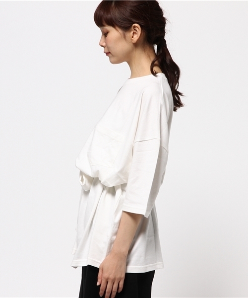 SLY（スライ）の「WAIST BELT POCKET T/SH-S（Tシャツ/カットソー・レディース・ホワイト/ライトブルー/ブルー・FREE）」の5枚目の写真