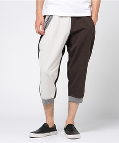 キャンバスクロップドリブパンツ