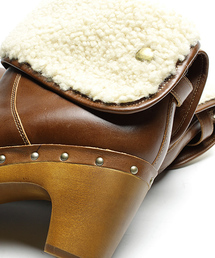 アグ　リネア　LYNNEA　2wayブーツ　ヒール　レザームートン UGG アグ 22 リネア LYNNEA レザー ムートンブーツ ヒール 茶