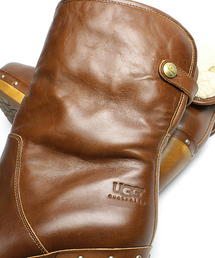アグ　リネア　LYNNEA　2wayブーツ　ヒール　レザームートン UGG アグ 22 リネア LYNNEA レザー ムートンブーツ ヒール 茶