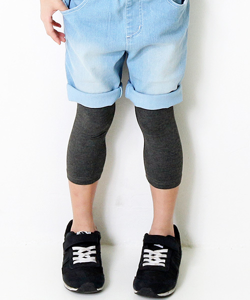 devirock（デビロック）の「天使のレギンス 7分丈 スパッツ（レギンス/スパッツ・キッズ・カーキ/スモークピンク/ダークネイビー/ブラック/ブラック系その他/杢グレー/ホワイト/ヘザーチャコール/マスタード/ホワイト系その他/ブラック系その他2・150cm/90cm/160cm/100cm/130cm/80ｃｍ/120cm/140cm/110cm）」の7枚目の写真