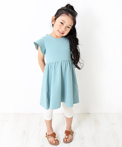 devirock（デビロック）の「天使のレギンス 7分丈 スパッツ（レギンス/スパッツ・キッズ・カーキ/スモークピンク/ダークネイビー/ブラック/ブラック系その他/杢グレー/ホワイト/ヘザーチャコール/マスタード/ホワイト系その他/ブラック系その他2・150cm/90cm/160cm/100cm/130cm/80ｃｍ/120cm/140cm/110cm）」の18枚目の写真