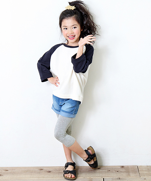 devirock（デビロック）の「天使のレギンス 7分丈 スパッツ（レギンス/スパッツ・キッズ・カーキ/スモークピンク/ダークネイビー/ブラック/ブラック系その他/杢グレー/ホワイト/ヘザーチャコール/マスタード/ホワイト系その他/ブラック系その他2・150cm/90cm/160cm/100cm/130cm/80ｃｍ/120cm/140cm/110cm）」の21枚目の写真