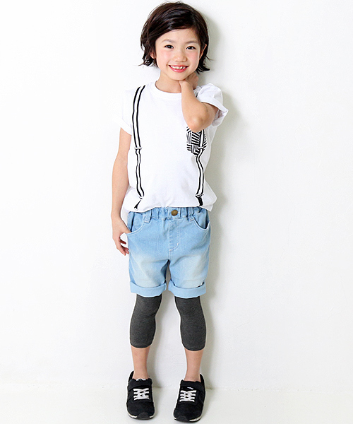 devirock（デビロック）の「天使のレギンス 7分丈 スパッツ（レギンス/スパッツ・キッズ・カーキ/スモークピンク/ダークネイビー/ブラック/ブラック系その他/杢グレー/ホワイト/ヘザーチャコール/マスタード/ホワイト系その他/ブラック系その他2・150cm/90cm/160cm/100cm/130cm/80ｃｍ/120cm/140cm/110cm）」の22枚目の写真