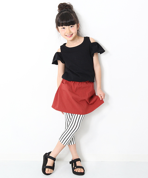 devirock（デビロック）の「天使のレギンス 7分丈 スパッツ（レギンス/スパッツ・キッズ・カーキ/スモークピンク/ダークネイビー/ブラック/ブラック系その他/杢グレー/ホワイト/ヘザーチャコール/マスタード/ホワイト系その他/ブラック系その他2・150cm/90cm/160cm/100cm/130cm/80ｃｍ/120cm/140cm/110cm）」の12枚目の写真