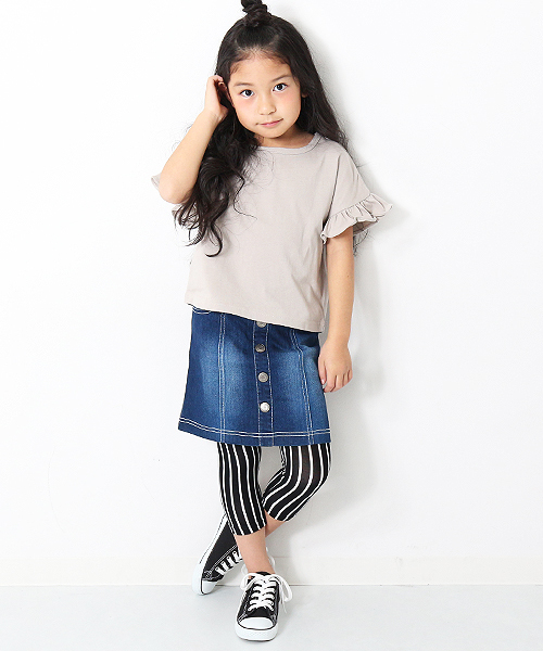 devirock（デビロック）の「天使のレギンス 7分丈 スパッツ（レギンス/スパッツ・キッズ・カーキ/スモークピンク/ダークネイビー/ブラック/ブラック系その他/杢グレー/ホワイト/ヘザーチャコール/マスタード/ホワイト系その他/ブラック系その他2・150cm/90cm/160cm/100cm/130cm/80ｃｍ/120cm/140cm/110cm）」の13枚目の写真