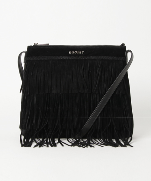 EGOIST(エゴイスト)の「フリンジショルダーバッグ(ショルダーバッグ・レディース・ブラック/キャメル・FREE)」の3枚目の写真