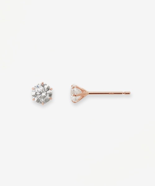 BLOOM（ブルーム）の「K10 ピンクゴールド キュービックジルコニア  ピアス（M） BLOOM/ブルーム（ピアス（両耳用）・レディース・ピンクゴールド・-）」の12枚目の写真