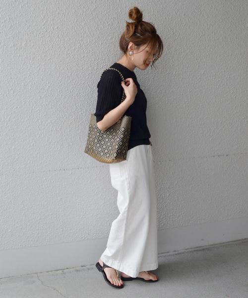 liflattie ships（リフラティ シップス）の「liflattie ships:キリカエ レース プルオーバー ◇（ニット/セーター・レディース・ホワイト/ブラック/ライトブルー・MEDIUM/SMALL）」の9枚目の写真