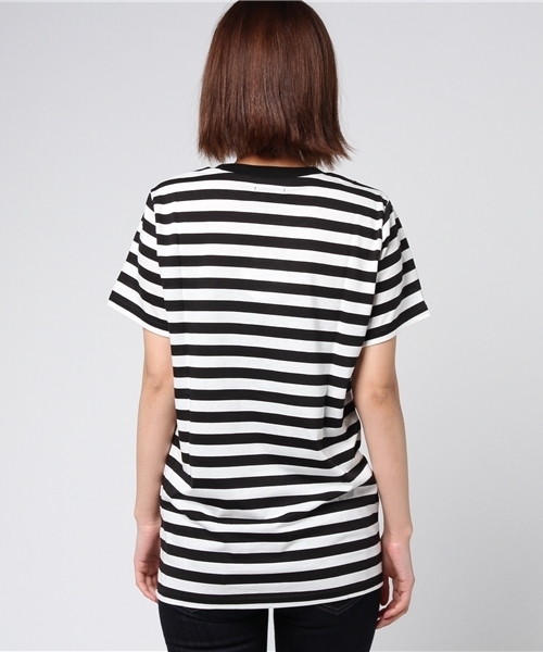 PUNYUS（プニュズ）の「ワンポイントボーダーTシャツ（Tシャツ/カットソー・レディース・ブラック系その他5/ブルー系その他5・1/2/3/4）」の10枚目の写真