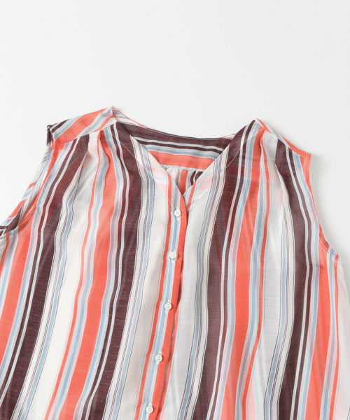 URBAN RESEARCH（アーバンリサーチ）の「マルチストライプブラウス（Tシャツ/カットソー・レディース・イエロー/オレンジ・FREE）」の12枚目の写真