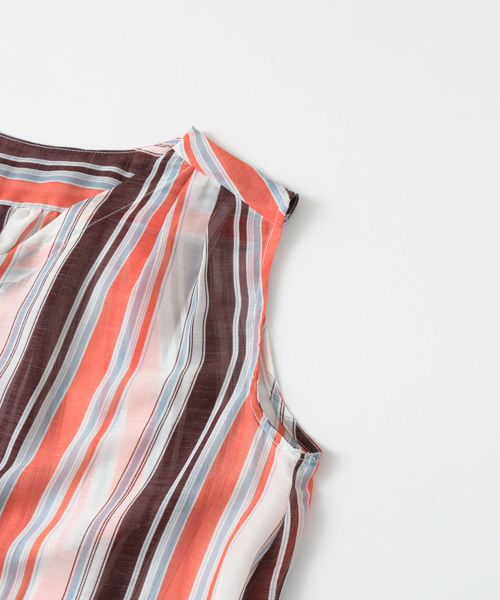 URBAN RESEARCH（アーバンリサーチ）の「マルチストライプブラウス（Tシャツ/カットソー・レディース・イエロー/オレンジ・FREE）」の13枚目の写真