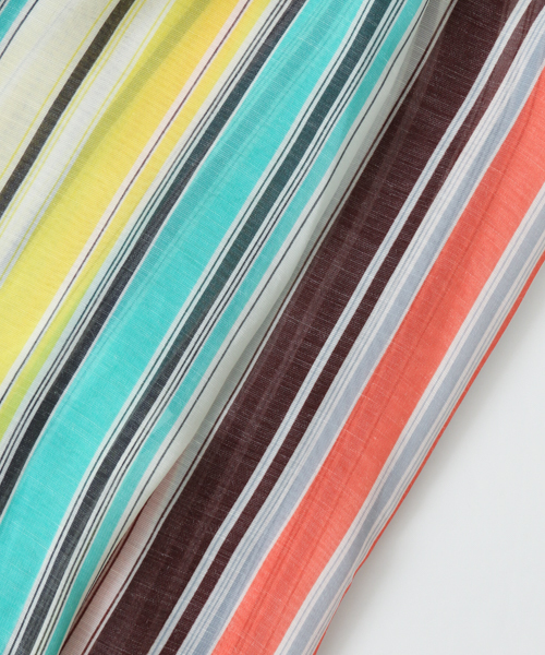 URBAN RESEARCH（アーバンリサーチ）の「マルチストライプブラウス（Tシャツ/カットソー・レディース・イエロー/オレンジ・FREE）」の9枚目の写真