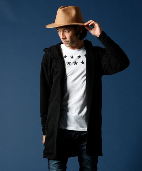 JACKROSE(ジャックローズ)の「パイル・ケーブルジャガード・コーディガン(カーディガン/ボレロ・メンズ・ブラック/グレー・L/M)」の2枚目の写真