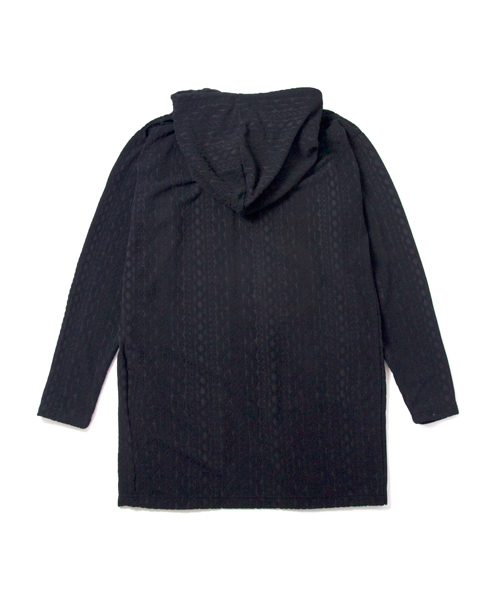 JACKROSE(ジャックローズ)の「パイル・ケーブルジャガード・コーディガン(カーディガン/ボレロ・メンズ・ブラック/グレー・L/M)」の3枚目の写真