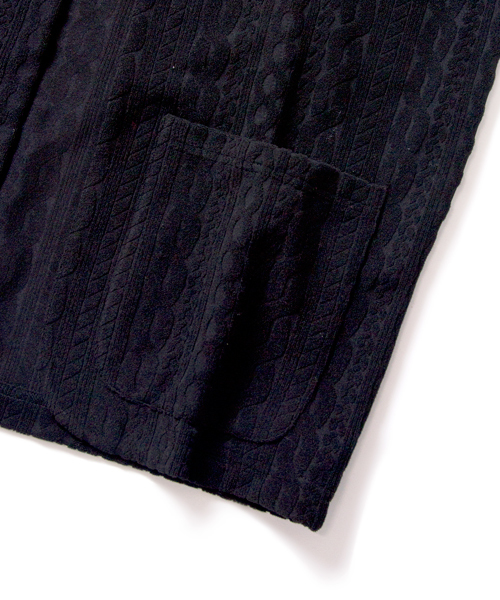 JACKROSE(ジャックローズ)の「パイル・ケーブルジャガード・コーディガン(カーディガン/ボレロ・メンズ・ブラック/グレー・L/M)」の5枚目の写真