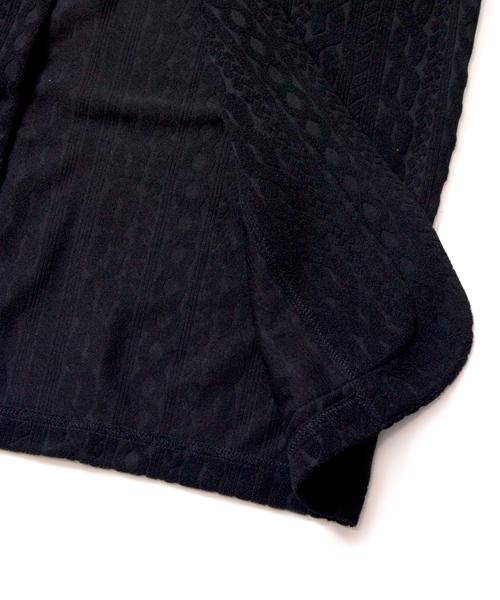 JACKROSE(ジャックローズ)の「パイル・ケーブルジャガード・コーディガン(カーディガン/ボレロ・メンズ・ブラック/グレー・L/M)」の6枚目の写真