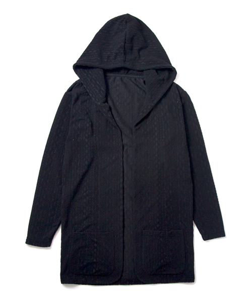 JACKROSE(ジャックローズ)の「パイル・ケーブルジャガード・コーディガン(カーディガン/ボレロ・メンズ・ブラック/グレー・L/M)」の9枚目の写真