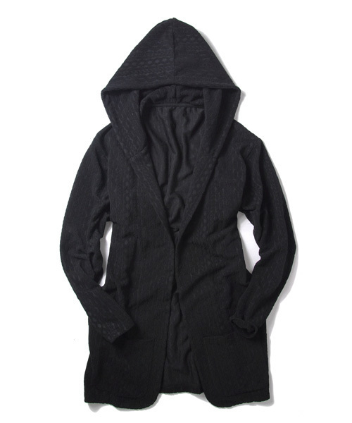 JACKROSE(ジャックローズ)の「パイル・ケーブルジャガード・コーディガン(カーディガン/ボレロ・メンズ・ブラック/グレー・L/M)」の8枚目の写真