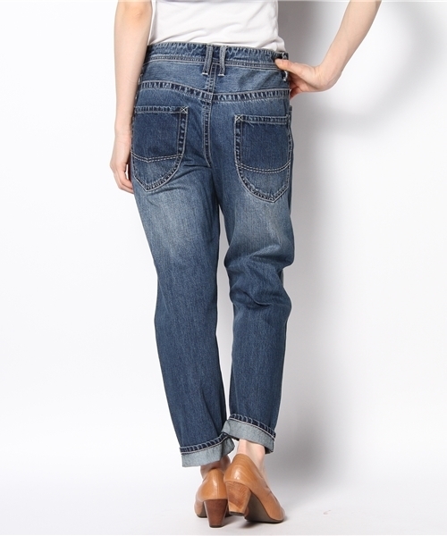 WEGO（ウィゴー）の「9分丈ボーイフレンドデニム（デニムパンツ・レディース・インディゴブルー・MEDIUM/LARGE）」の3枚目の写真