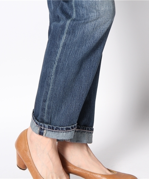 WEGO（ウィゴー）の「9分丈ボーイフレンドデニム（デニムパンツ・レディース・インディゴブルー・MEDIUM/LARGE）」の7枚目の写真