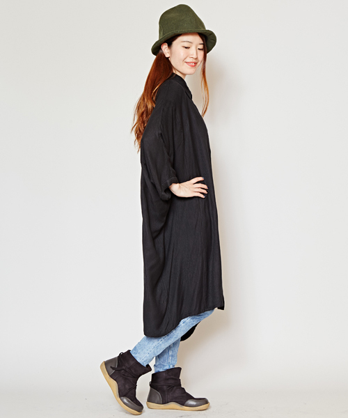 チャイハネ（チャイハネ）の「【チャイハネ】フォークロア刺繍ロングシャツワンピース（シャツワンピース・レディース・ホワイト/レッド/ブラック/ターコイズブルー・FREE）」の20枚目の写真