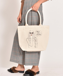 Willful by lipstar | イラストレーター【山川春奈】×【Willful by lipstar】イラストレーターコラボトートバッグ(ハンドバッグ)