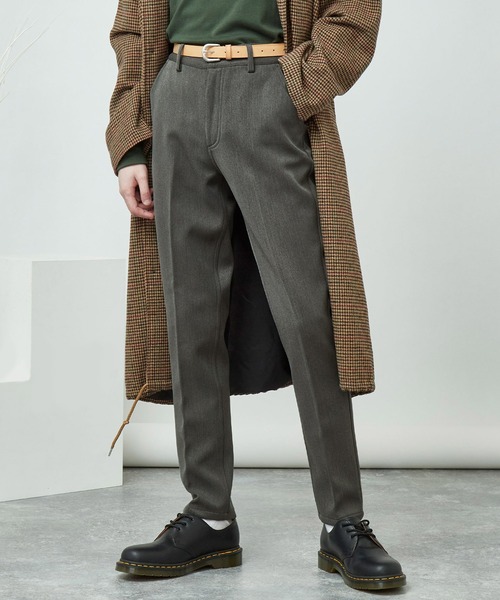 MONO-MART(モノマート)の「T/Rテーパードスリムボンディングスラックス(2重構造/暖ヒートストレッチ仕様)WINTER(スラックス)」|ブラック系その他