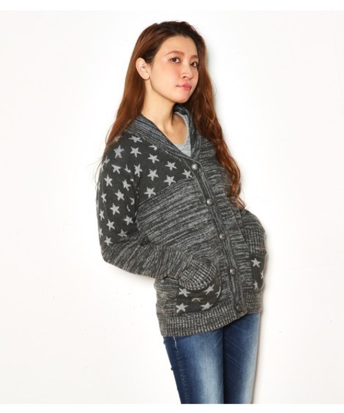 Rodeo Crowns Wide Bowl ロデオクラウンズワイドボウル の スター ショールカラー カーディガン カーディガン ボレロ Wear