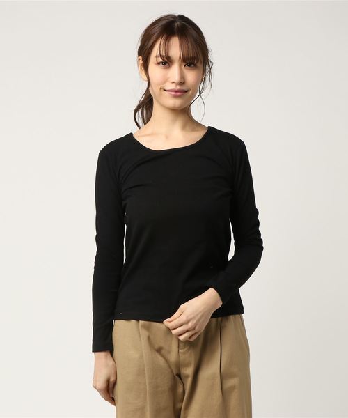 SPIGA(スピーガ)の「2wayクロスカットTOPS(Tシャツ/カットソー・レディース・ベージュ/ブラック/ホワイト・FREE)」の8枚目の写真