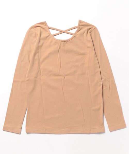 SPIGA(スピーガ)の「2wayクロスカットTOPS(Tシャツ/カットソー・レディース・ベージュ/ブラック/ホワイト・FREE)」の5枚目の写真