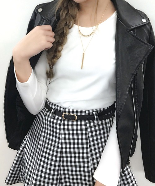 SPIGA(スピーガ)の「2wayクロスカットTOPS(Tシャツ/カットソー・レディース・ベージュ/ブラック/ホワイト・FREE)」の2枚目の写真