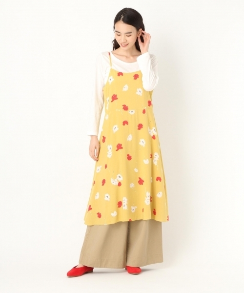 niko and...(ニコアンド)の「オリジナルレトロプリントキャミワンピース(ワンピース・レディース・レッド/ネイビー/マスタード・MEDIUM/LARGE)」の7枚目の写真