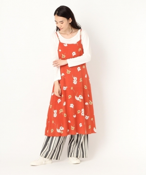 niko and...(ニコアンド)の「オリジナルレトロプリントキャミワンピース(ワンピース・レディース・レッド/ネイビー/マスタード・MEDIUM/LARGE)」の8枚目の写真