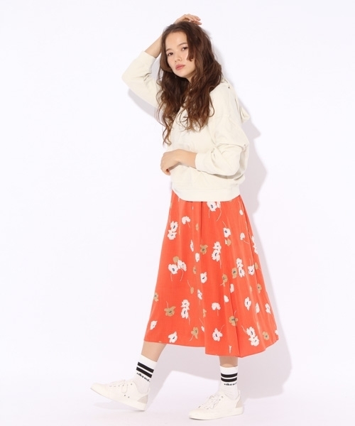 niko and...(ニコアンド)の「オリジナルレトロプリントキャミワンピース(ワンピース・レディース・レッド/ネイビー/マスタード・MEDIUM/LARGE)」の9枚目の写真