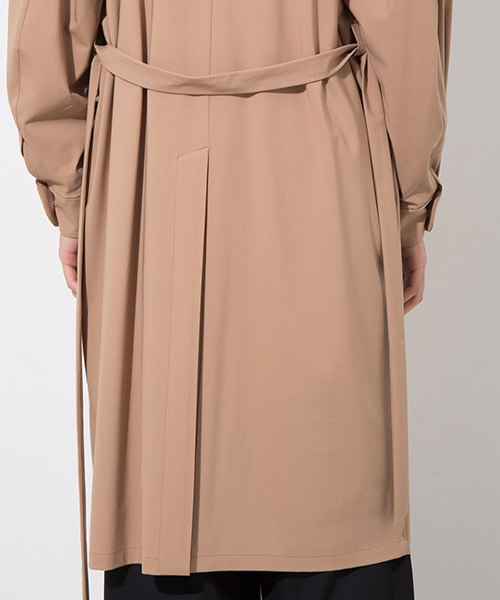 ETHOSENS（エトセンス）の「【ETHOSENS】ロングステンカラーコート（ステンカラーコート・メンズ・ブラック/ベージュ・1/2）」の12枚目の写真