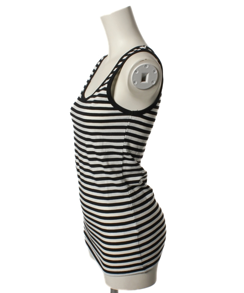 WEGO（ウィゴー）の「WEGO/ボーダータンクトップ（タンクトップ・レディース・ブラック/レッド/トリコロール・FREE）」の4枚目の写真