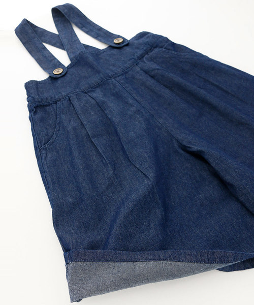 Catherine Cottage（キャサリンコテージ）の「デニムサロペット（サロペット/オーバーオール・キッズ・ネイビー/ブルー・100/110/120/130/140）」の6枚目の写真