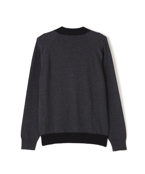 MARGARET HOWELL（マーガレットハウエル）の「CONTRAST CARDIGAN（カーディガン/ボレロ・メンズ・ダークブラウン/チャコール・MEDIUM/LARGE）」の7枚目の写真