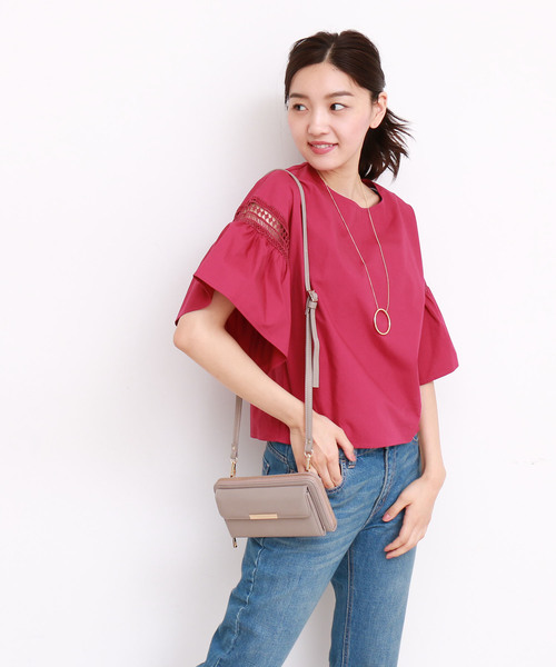 N.(N. Natural Beauty Basic)(エヌエヌナチュラルビューティーベーシック)の「◆ウォレットショルダーバッグ(財布・レディース・ブラック/グレー/ピンク/イエロー・フリ-)」の6枚目の写真
