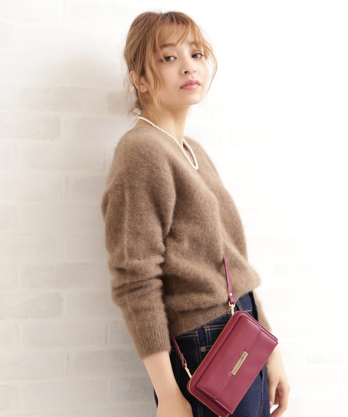 N.(N. Natural Beauty Basic)(エヌエヌナチュラルビューティーベーシック)の「◆ウォレットショルダーバッグ(財布・レディース・ブラック/グレー/ピンク/イエロー・フリ-)」の8枚目の写真