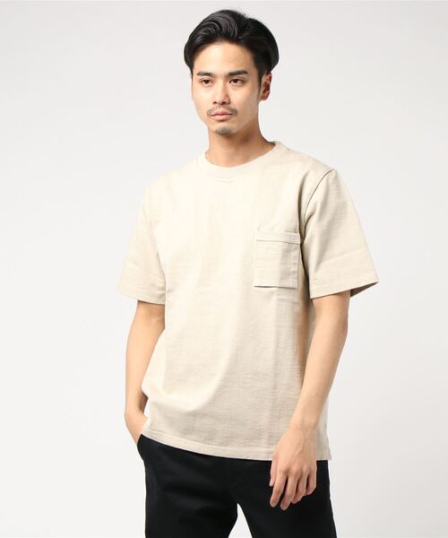 Jackman（ジャックマン）の「Dotsume Pocket T-shirt（Tシャツ/カットソー・メンズ・オフホワイト/ブラック/ヘザーグレー/ブルー系その他/ネイビー/アッシュグレー/グレー系その他/グレイッシュブルー/セージグリーン/ローズ/グレイッシュベージュ/ダークオレンジ/ブラウン/ホワイト系その他/ケリー/フューシャピンク/ライトブラウン/ダークブルー/ブラックミックス/キナリ/マスタード/サックスブルー/ダークグリーン/桜/エメラルド/バイオレット/ライトグレー/ダークブラウン/コーラル/ライトピンク/ブルーパープル/ミント/パープル系その他/スミクロ/クリーム/グリーン系その他/ダークネイビー/グレー系その他3/ライトブルーグレー/オレンジ系その他2/ターコイズブルー/イエロー系その他/ブルー系その他3/アイボリー/グリーン系その他3・SMALL/MEDIUM/LARGE/X-LARGE）」の18枚目の写真