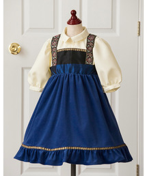 エルサ　幼少期風ドレス120サイズ　キャサリンコテージ　チロリアンパフスリーブ エルサ 幼少期風ドレス120サイズ キャサリンコテージ チロリアン
