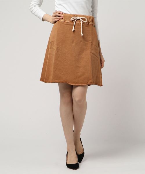 Good On（グッドオン）の「Good On/グッドオン SWEAT SKIRT（スカート・レディース・ブラウン/チャコールグレー・FREE）」の2枚目の写真