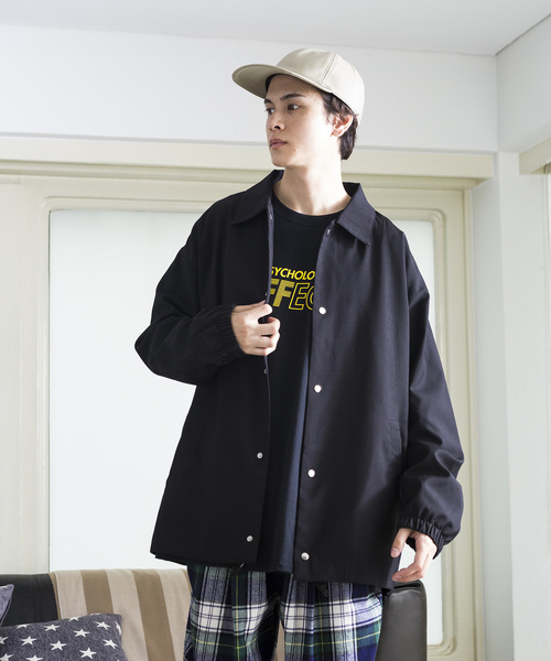 WEGO（ウィゴー）の「WEGO/ストレッチコーチジャケット（ブルゾン・メンズ・ブラック/ブラウン/ワイン・SMALL/MEDIUM/LARGE）」の10枚目の写真