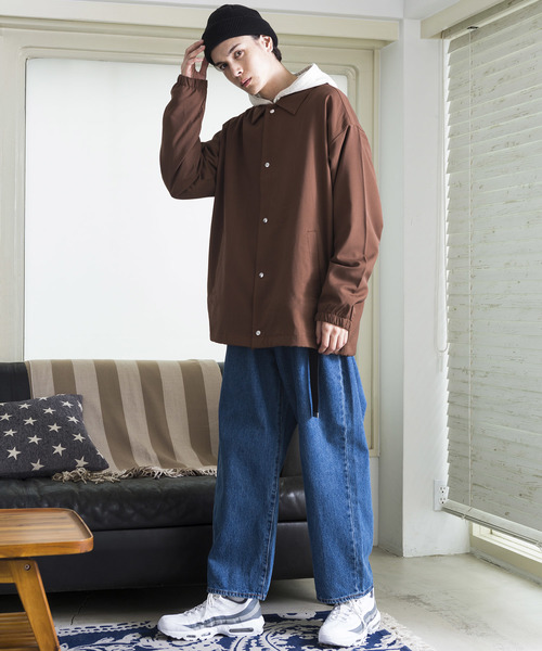 WEGO（ウィゴー）の「WEGO/ストレッチコーチジャケット（ブルゾン・メンズ・ブラック/ブラウン/ワイン・SMALL/MEDIUM/LARGE）」の8枚目の写真