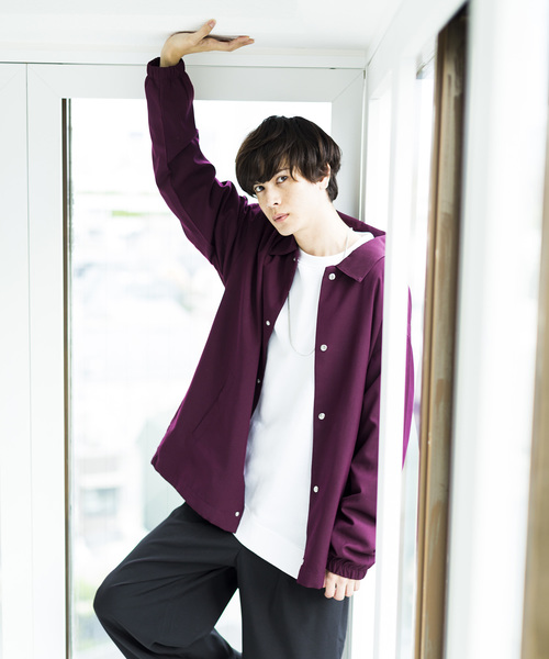 WEGO（ウィゴー）の「WEGO/ストレッチコーチジャケット（ブルゾン・メンズ・ブラック/ブラウン/ワイン・SMALL/MEDIUM/LARGE）」の21枚目の写真