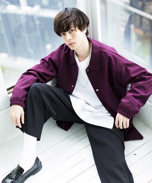 WEGO（ウィゴー）の「WEGO/ストレッチコーチジャケット（ブルゾン・メンズ・ブラック/ブラウン/ワイン・SMALL/MEDIUM/LARGE）」の7枚目の写真